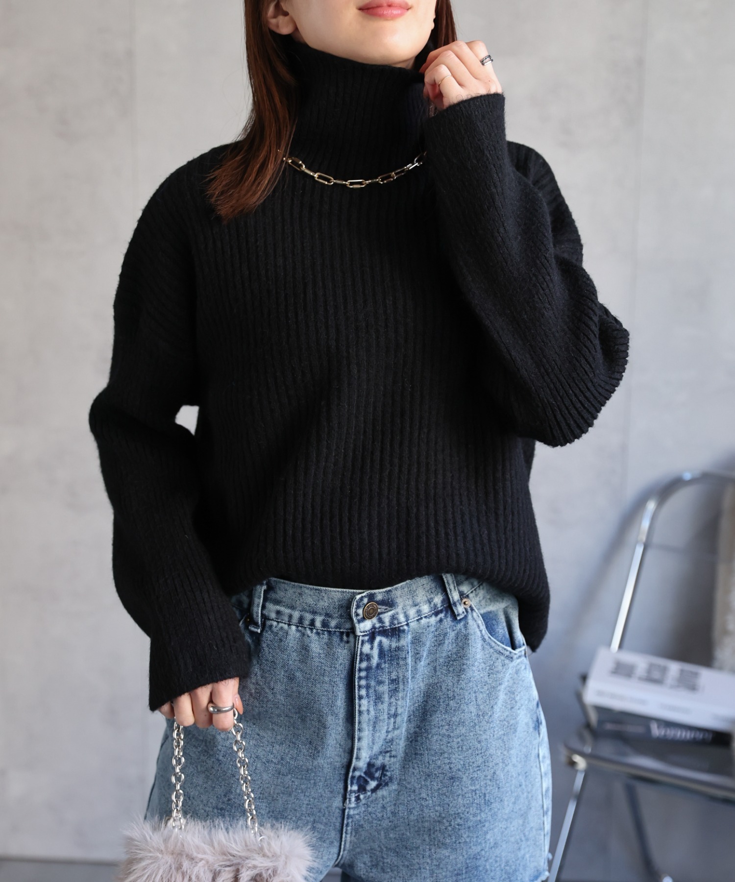 model：162cm 着用サイズ：F