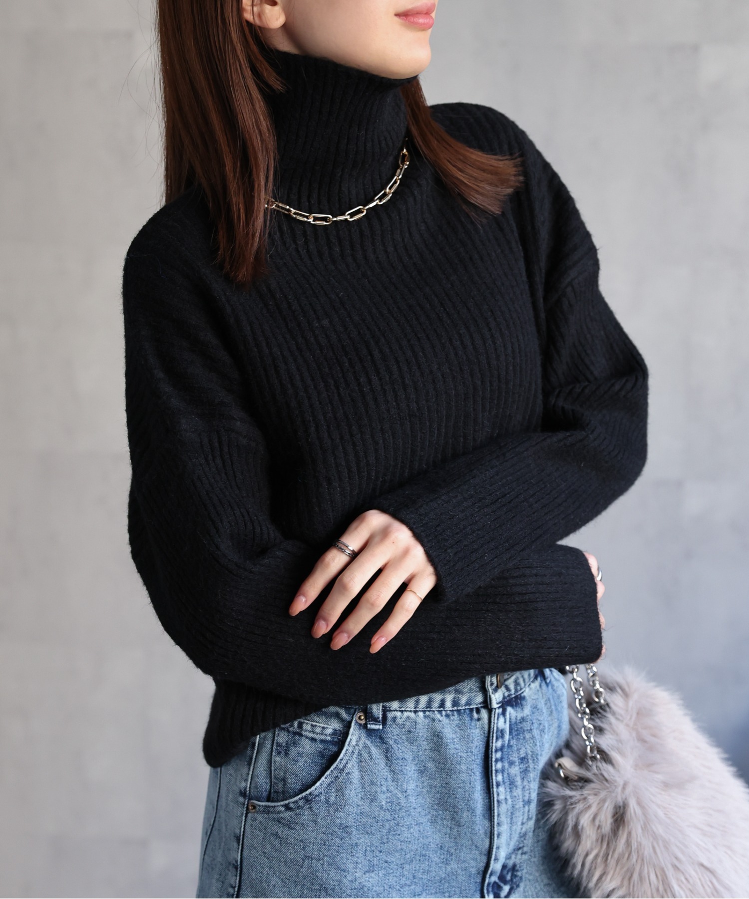 model：162cm 着用サイズ：F