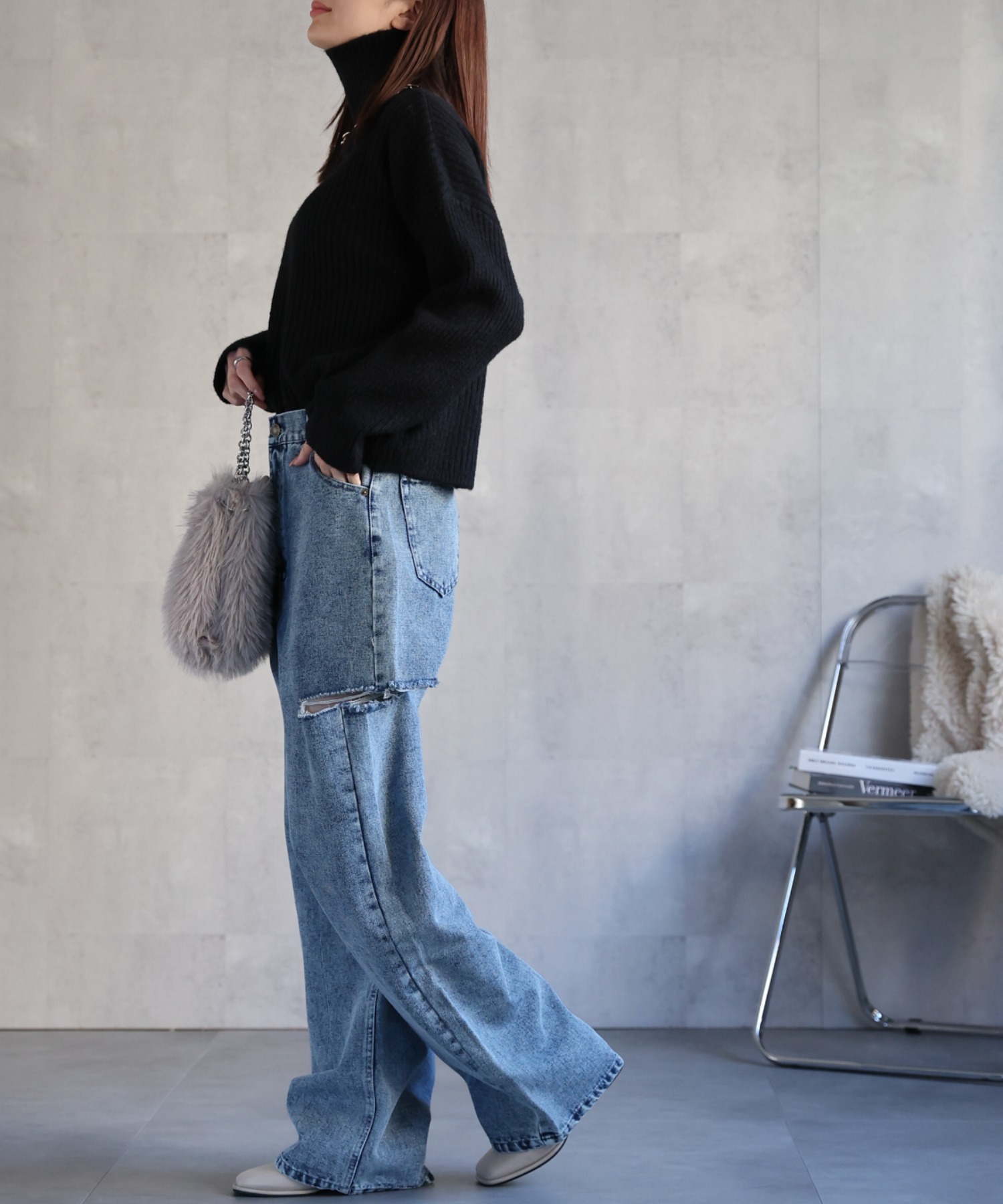 model：162cm 着用サイズ：F