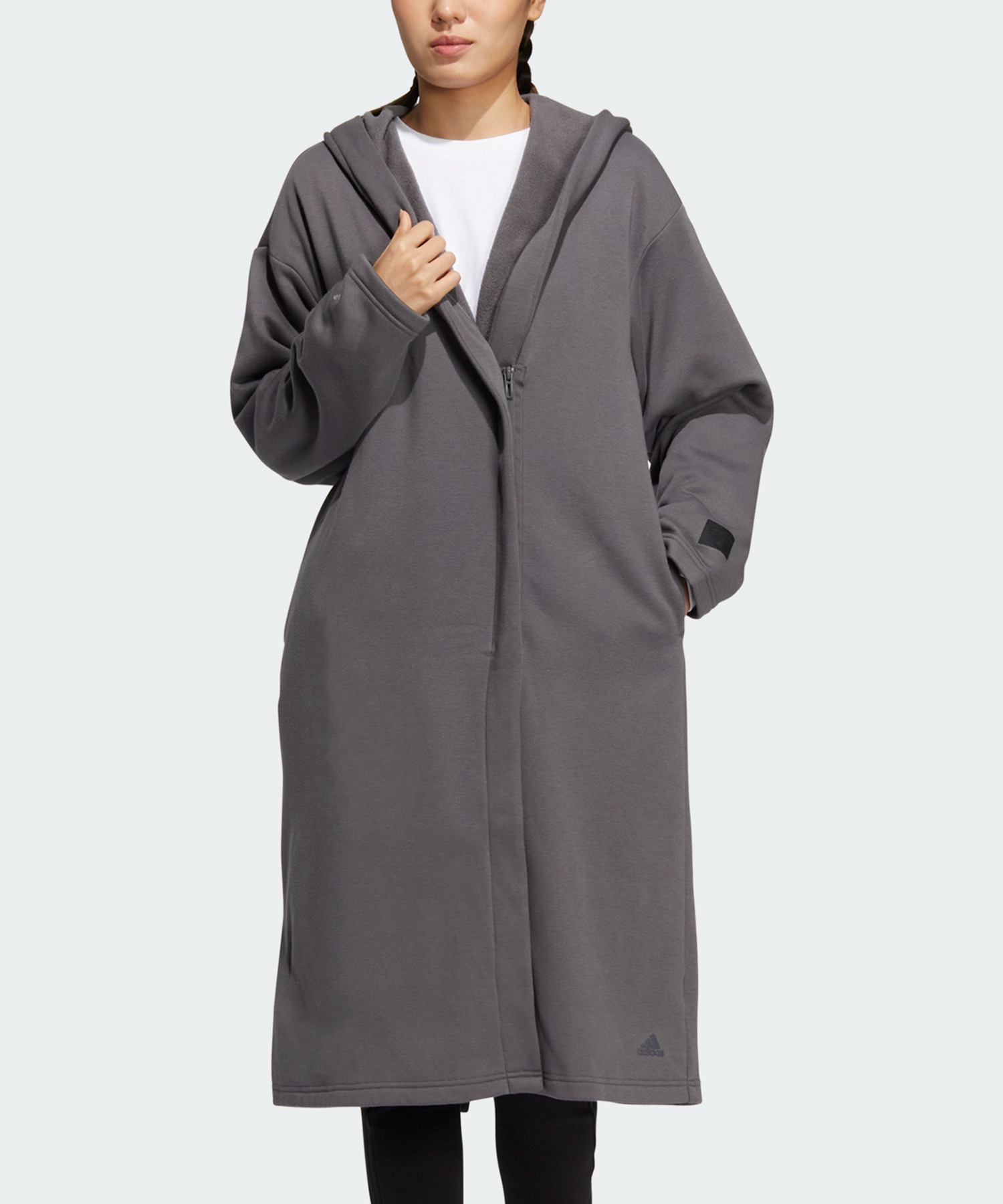 最新最全の カーディガン フーデッド レディース フリース アディダス オーバーサイズフィット Adidasid ボレロ