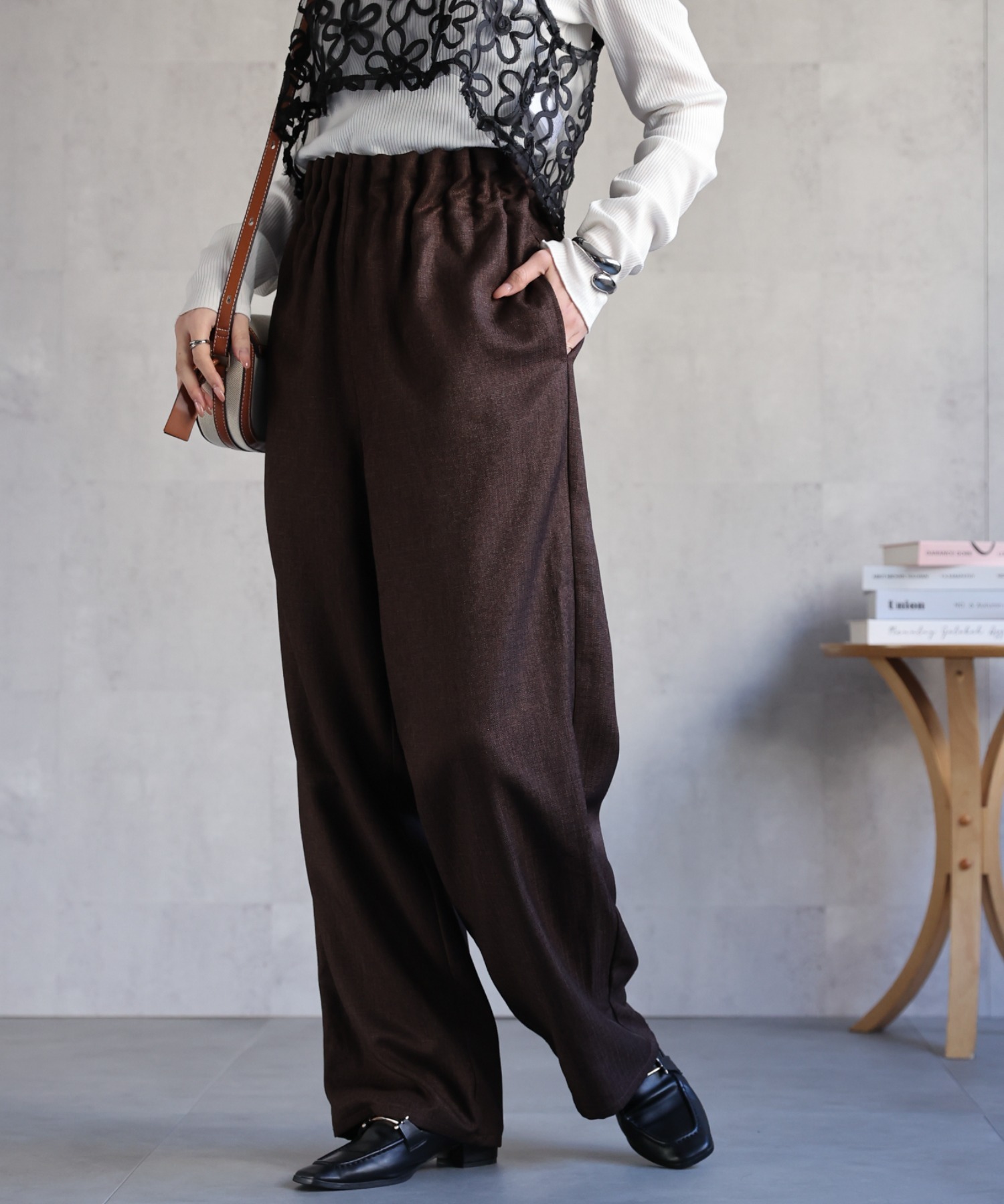 model：162cm 着用サイズ：F
