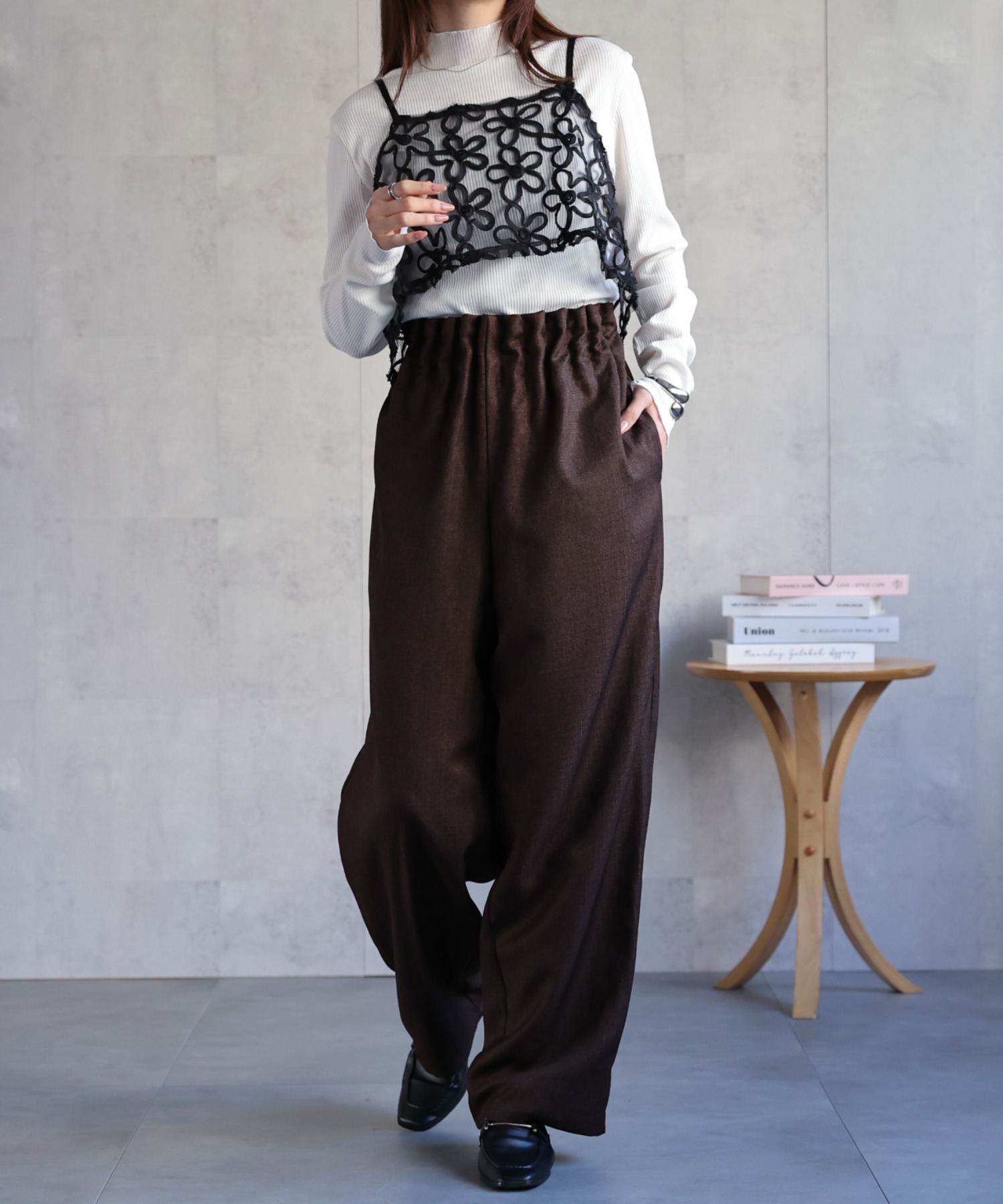 model：162cm 着用サイズ：F