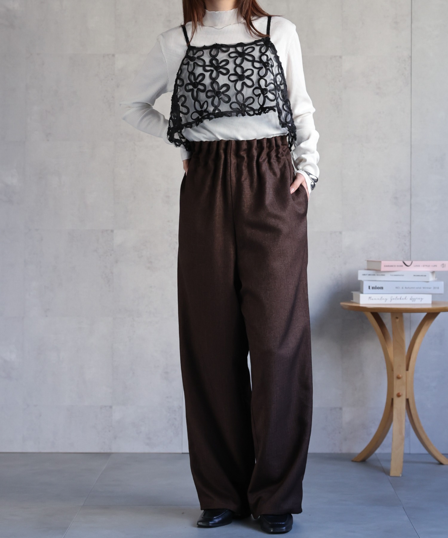 model：162cm 着用サイズ：F