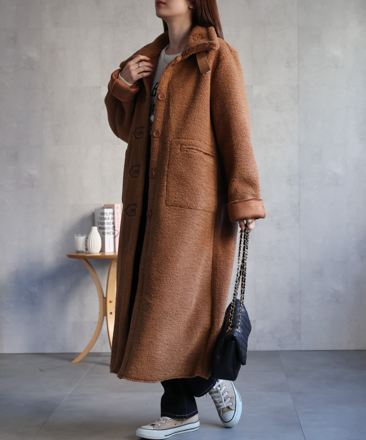 model：162cm 着用サイズ：F