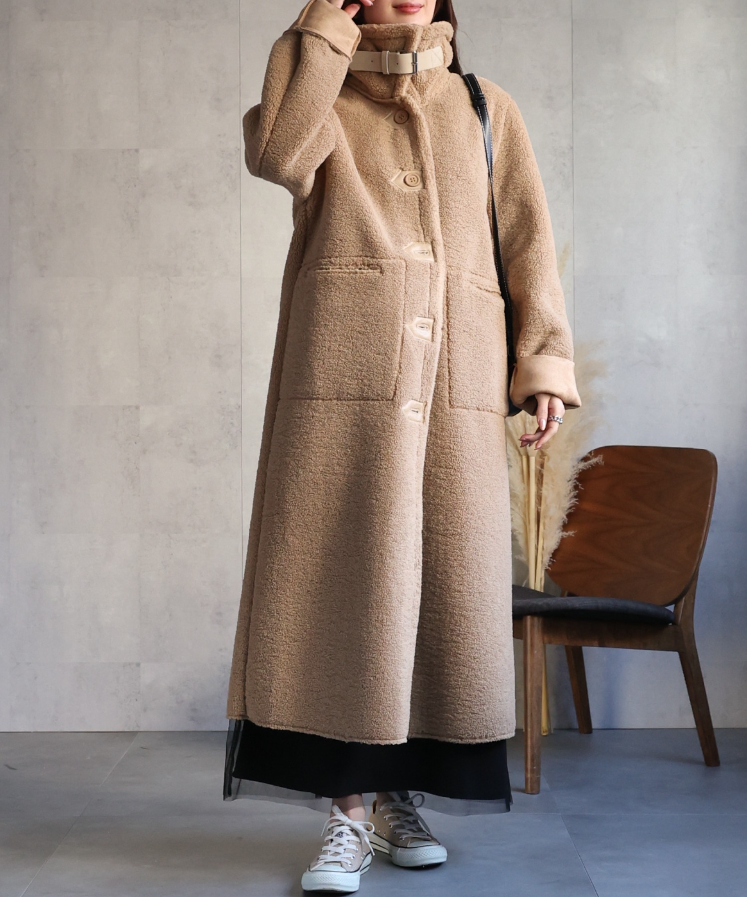 model：162cm 着用サイズ：F