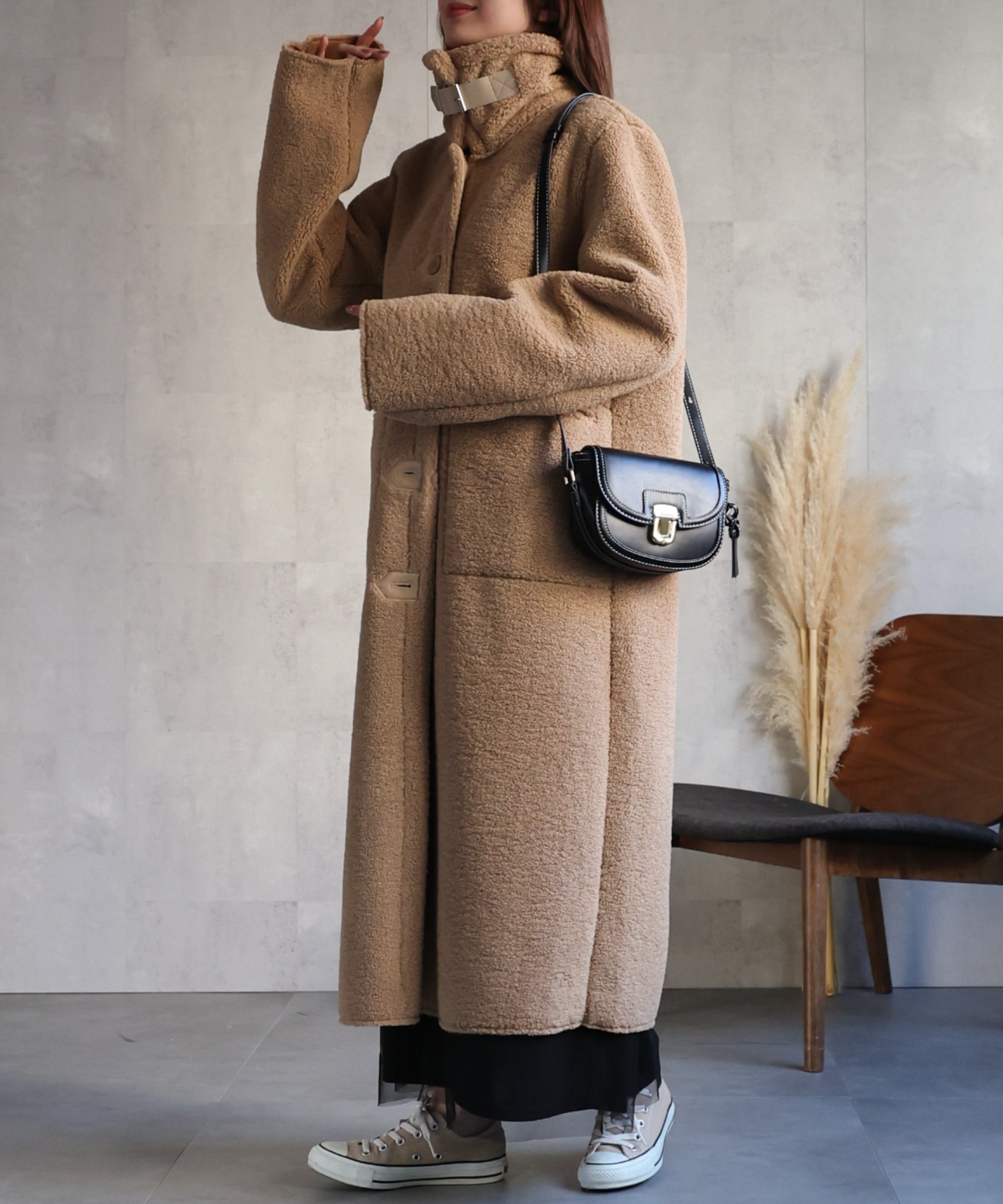 model：162cm 着用サイズ：F
