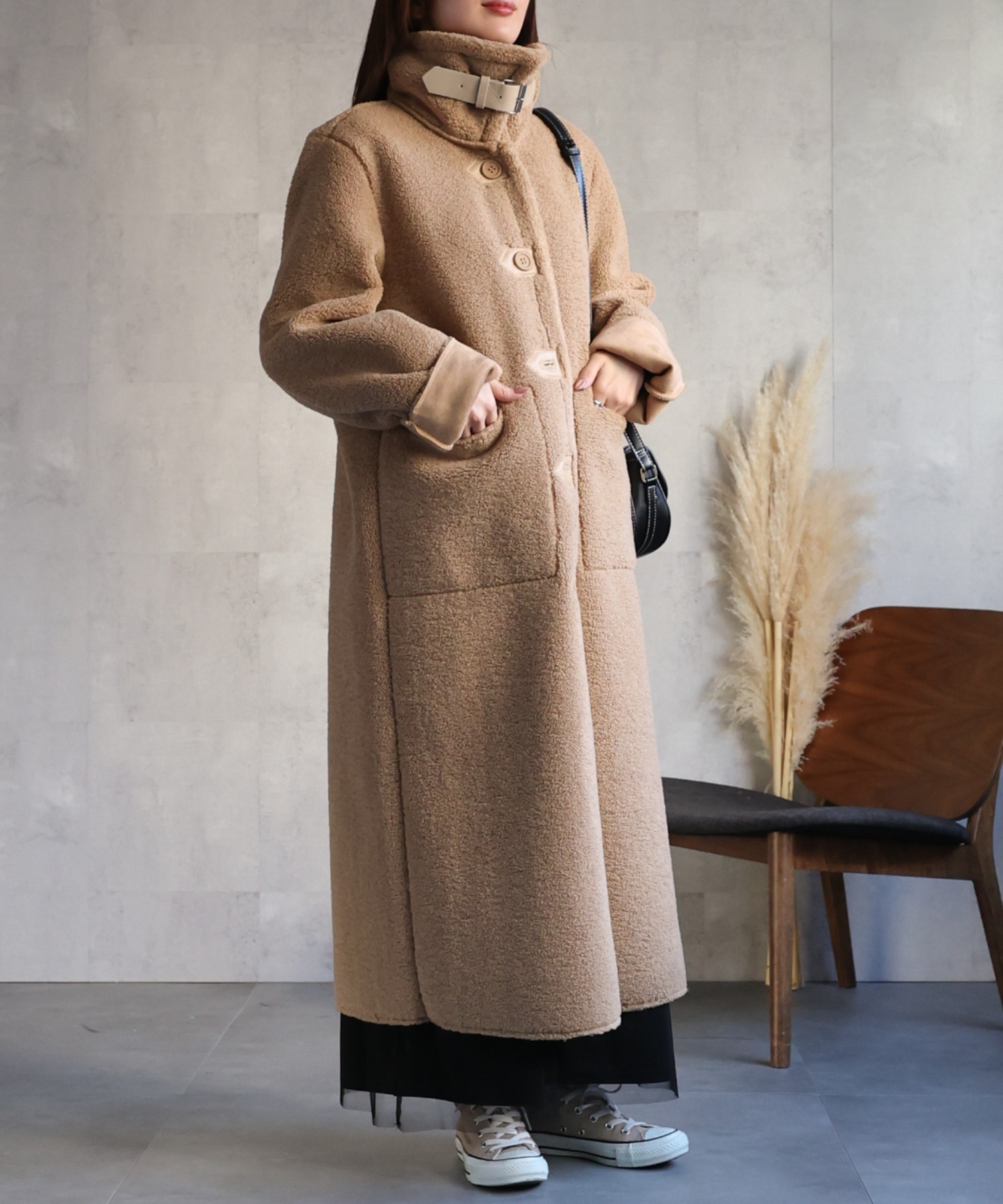 model：162cm 着用サイズ：F