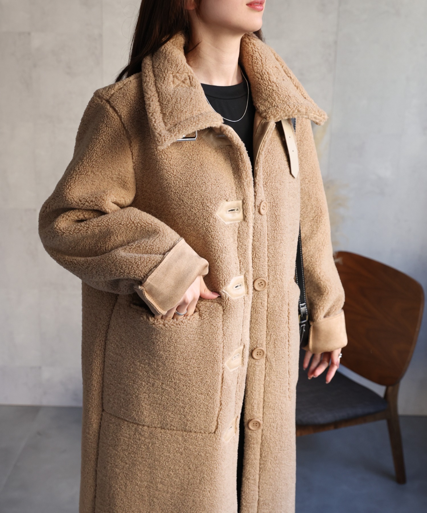 model：162cm 着用サイズ：F
