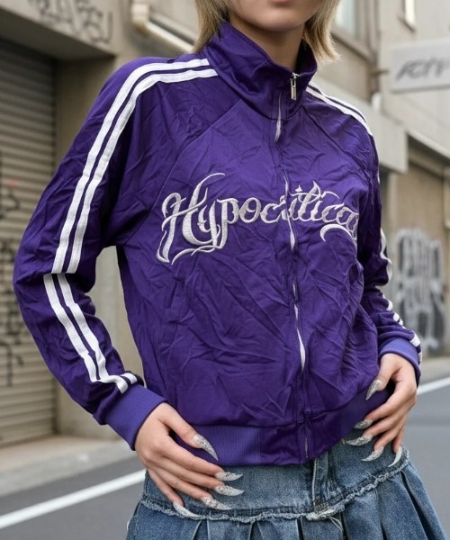 A'GEM/9 × .kom『A'gem/エージェム』Cropped Line Track Jacket /短丈