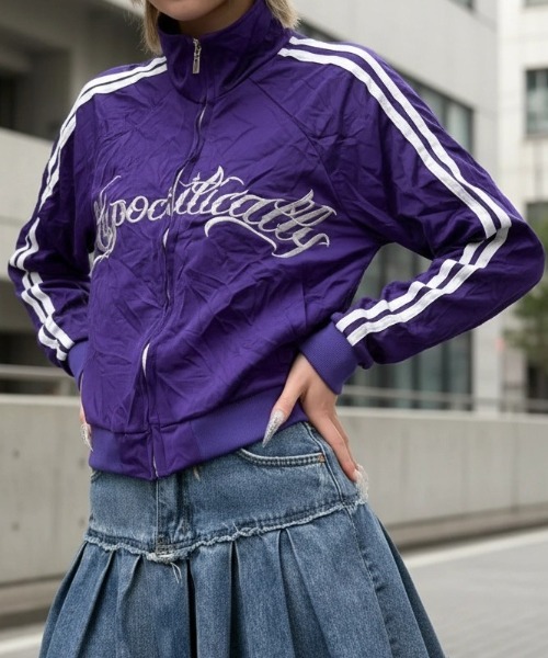 A'GEM/9 × .kom『A'gem/エージェム』Cropped Line Track Jacket /短丈