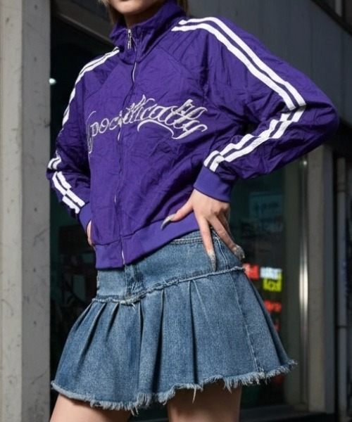 A'GEM/9 × .kom『A'gem/エージェム』Cropped Line Track Jacket /短丈