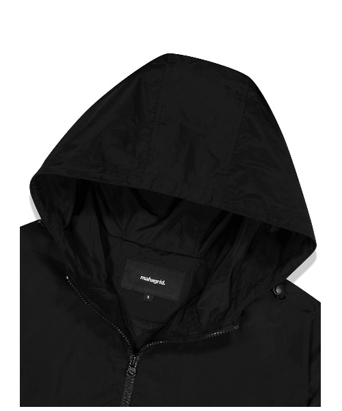 マルジェラ　アノラック　スモック　ジャケット　ブラック MAISON MARGIELA(メゾンマルジェラ) 17SS See-through anorak hoodie