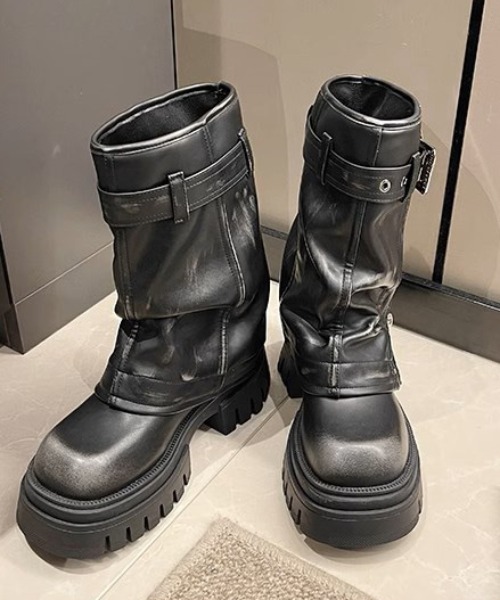 A'GEM/9 × .kom 『.KOM/ドットケーオーエム』 ジップブーツ .KOM│A