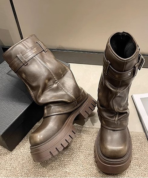 A'GEM/9 × .kom 『.KOM/ドットケーオーエム』 ジップブーツ .KOM│A