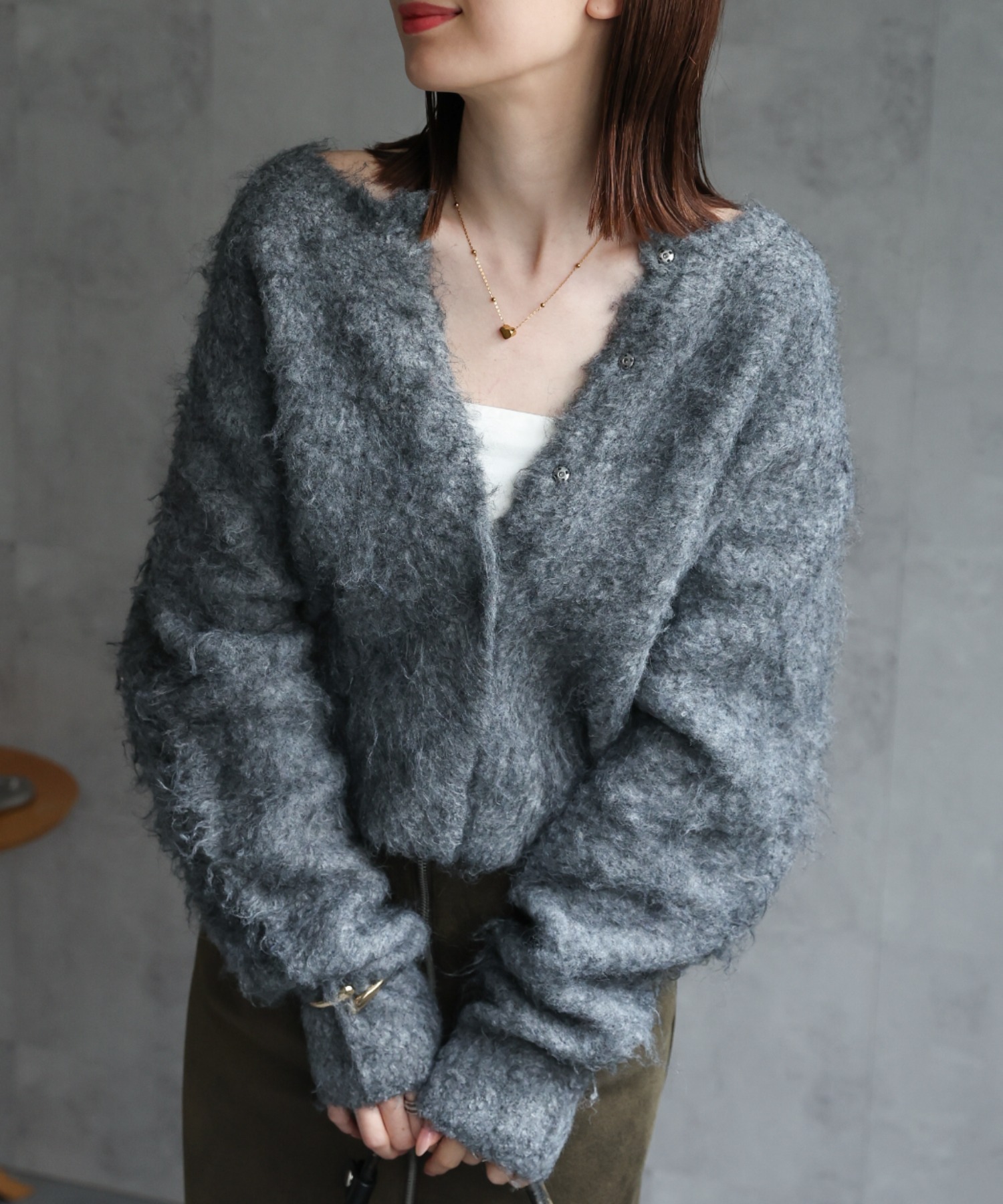 model：162cm 着用サイズ：F
