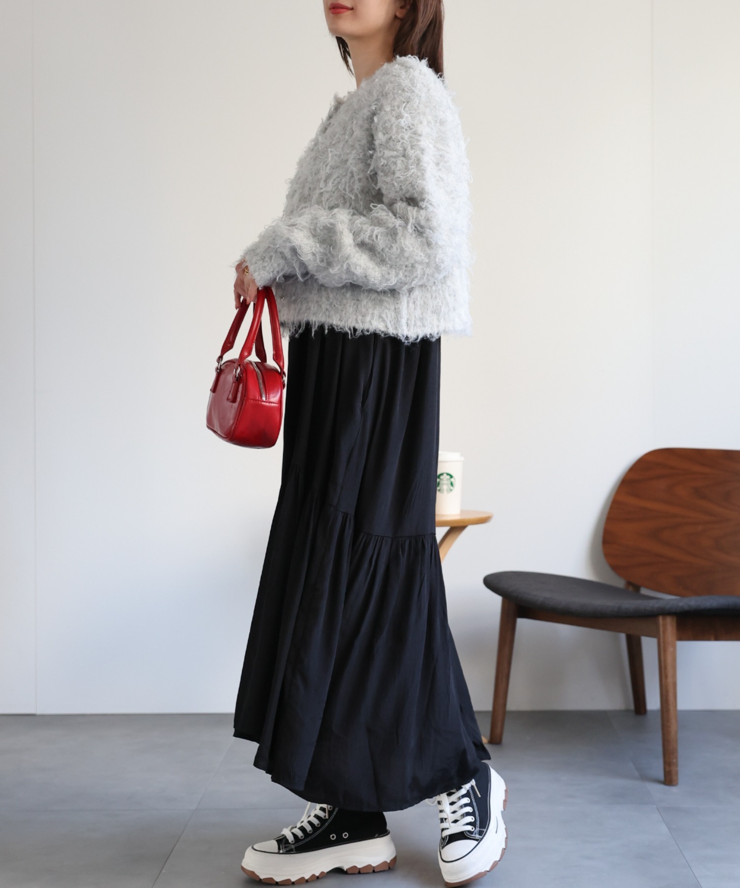 model：162cm 着用サイズ：F