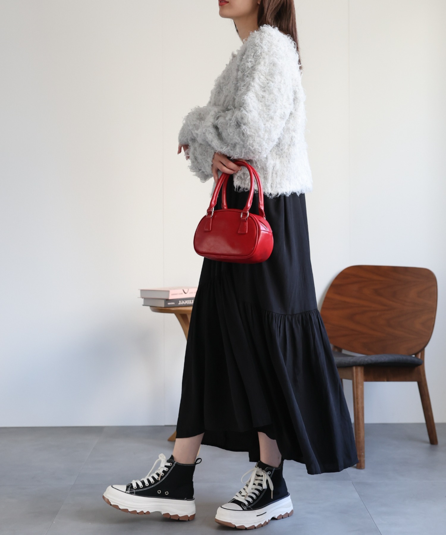 model：162cm 着用サイズ：F