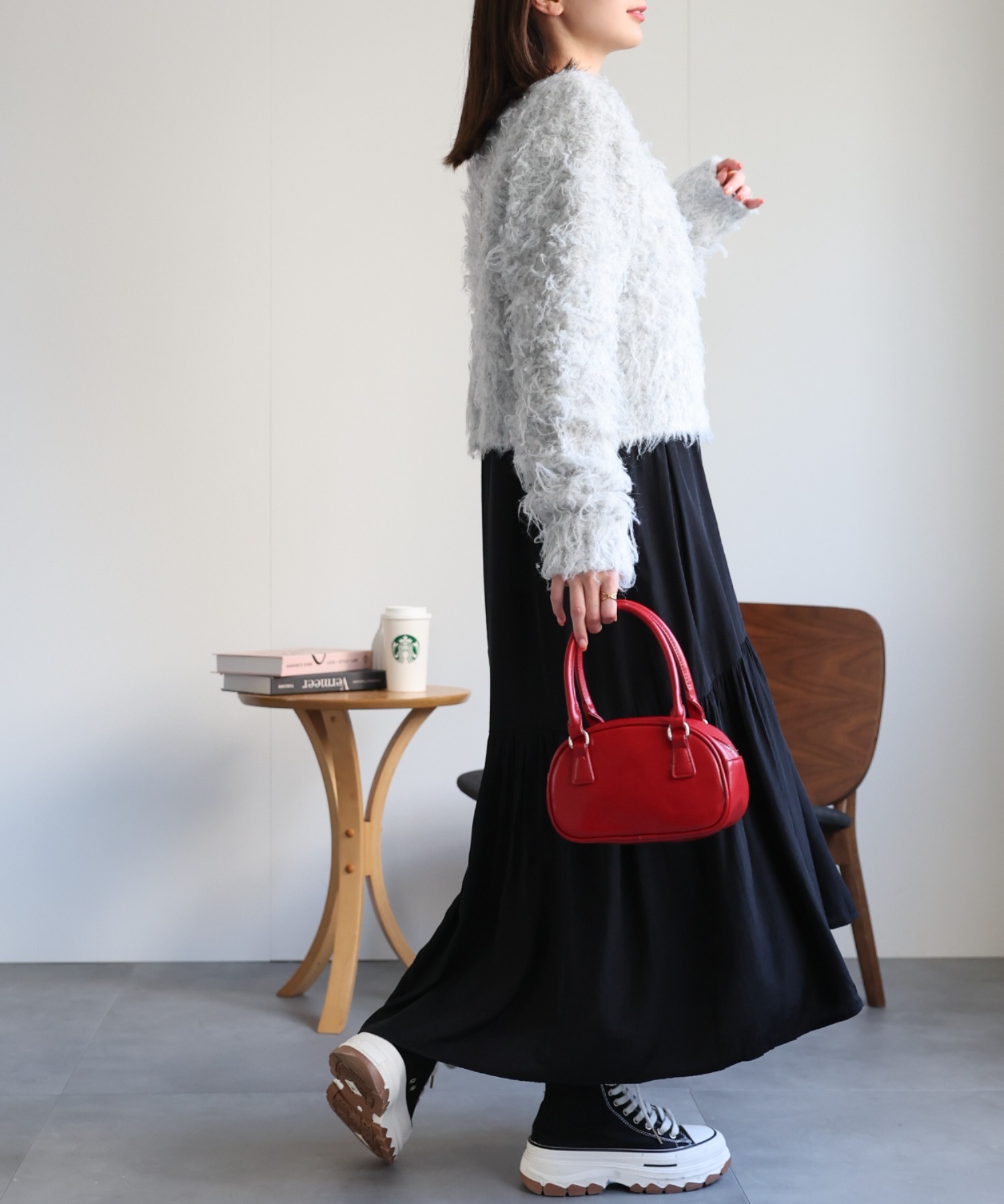 model：162cm 着用サイズ：F