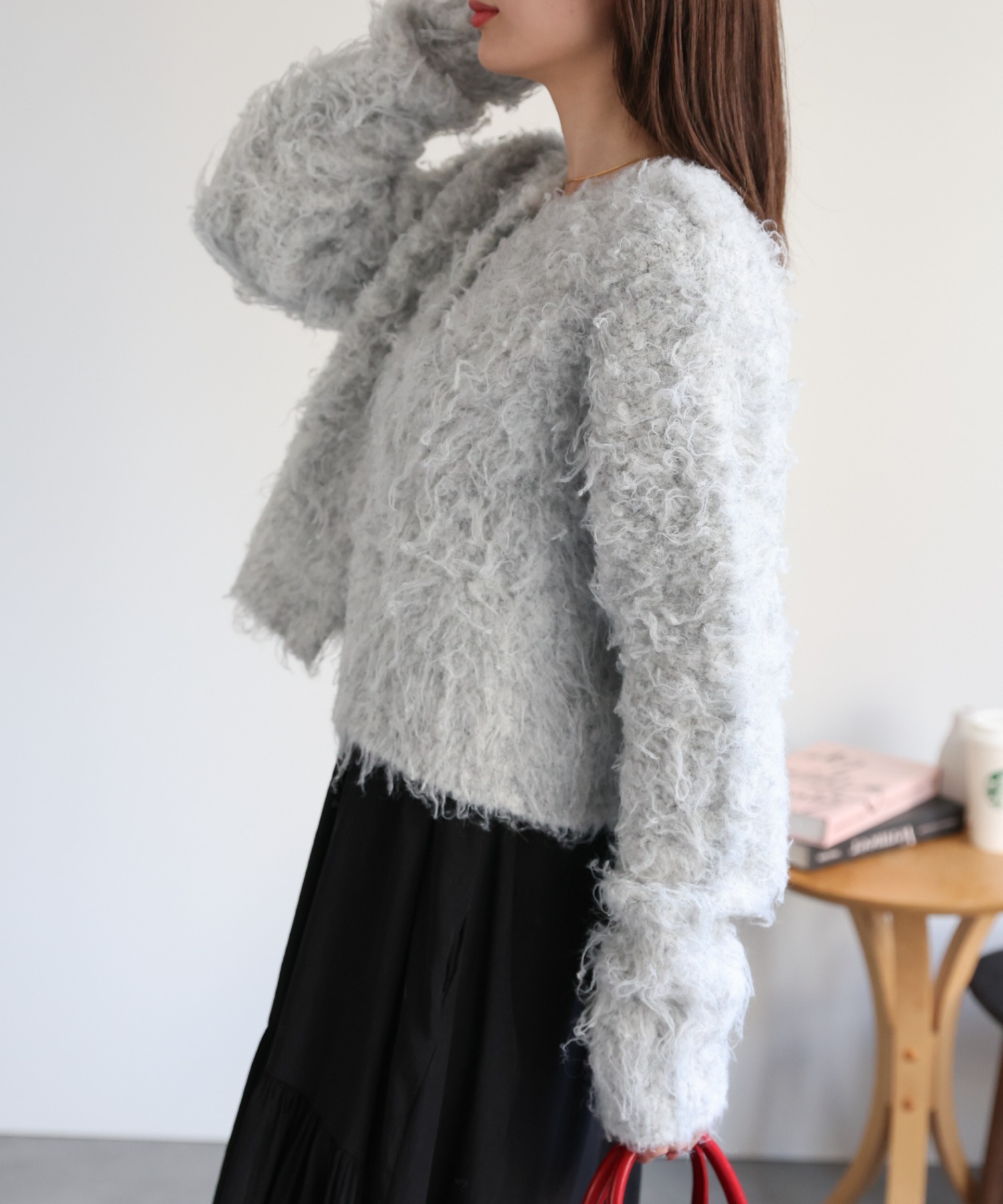 model：162cm 着用サイズ：F