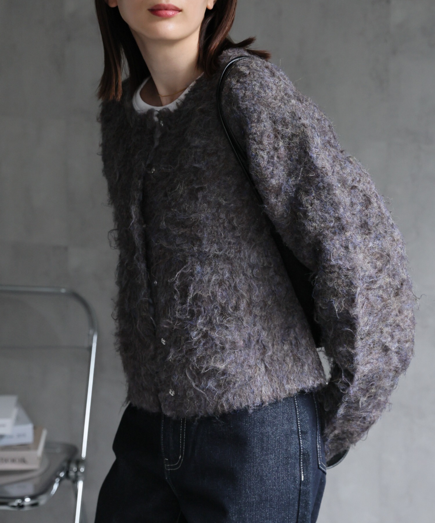 新色：ブラウン系
model：162cm 着用サイズ：F