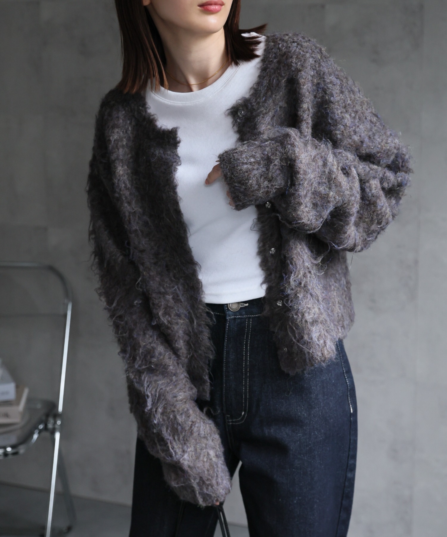 新色：ブラウン系
model：162cm 着用サイズ：F