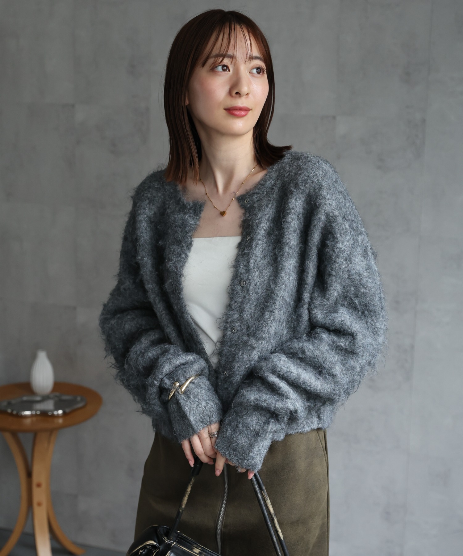model：162cm 着用サイズ：F