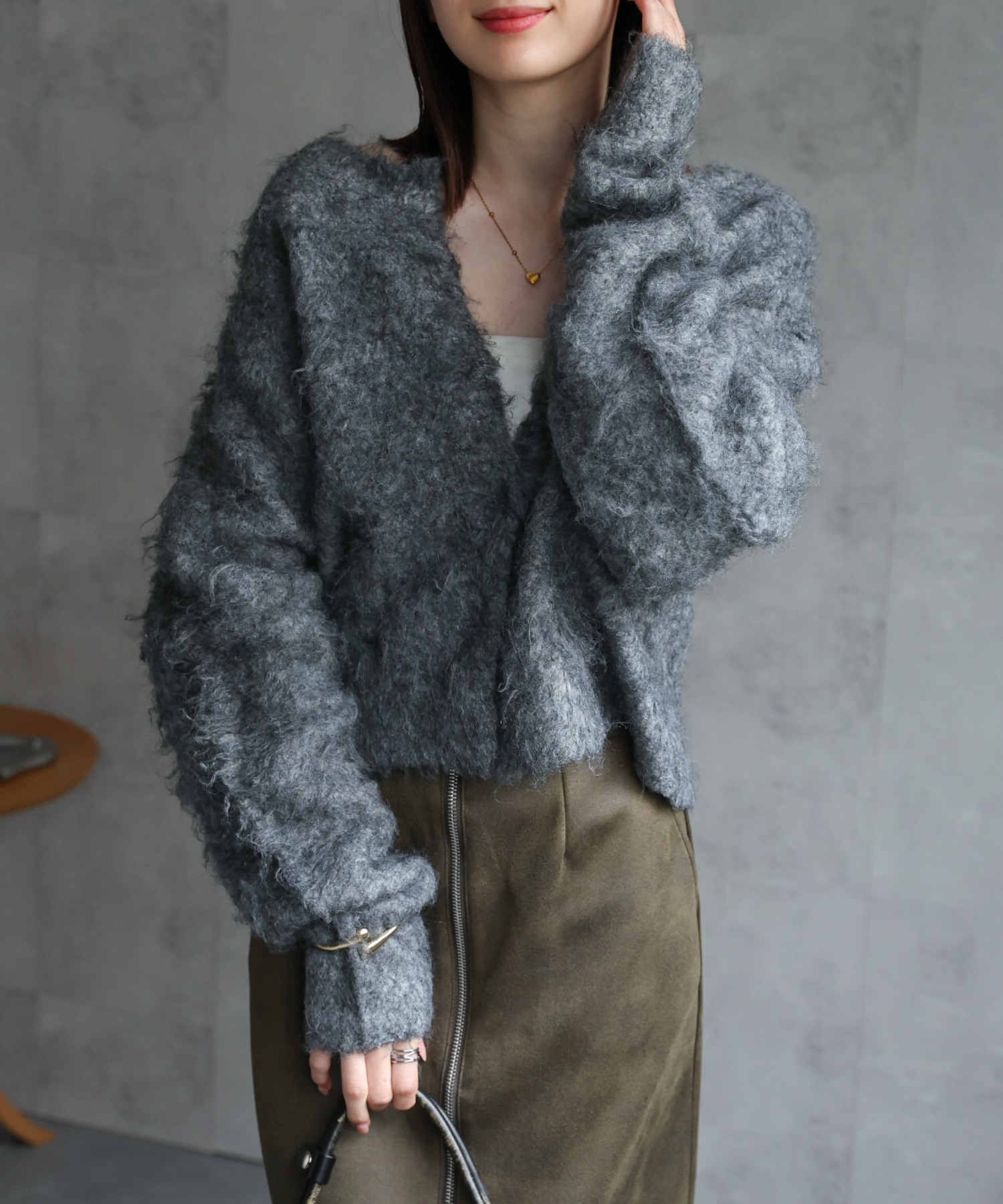 model：162cm 着用サイズ：F