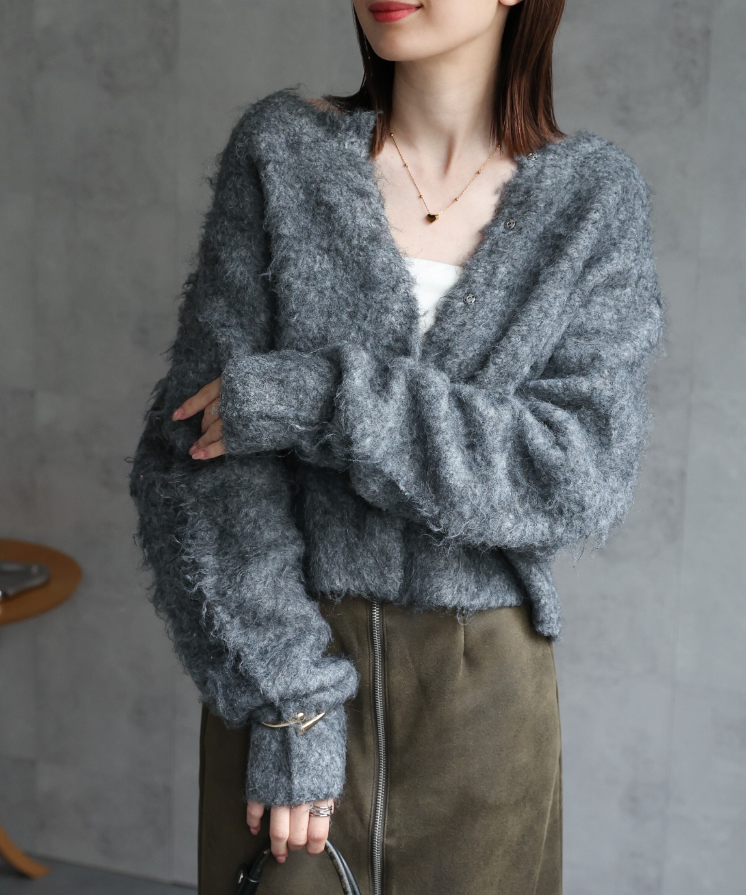 model：162cm 着用サイズ：F