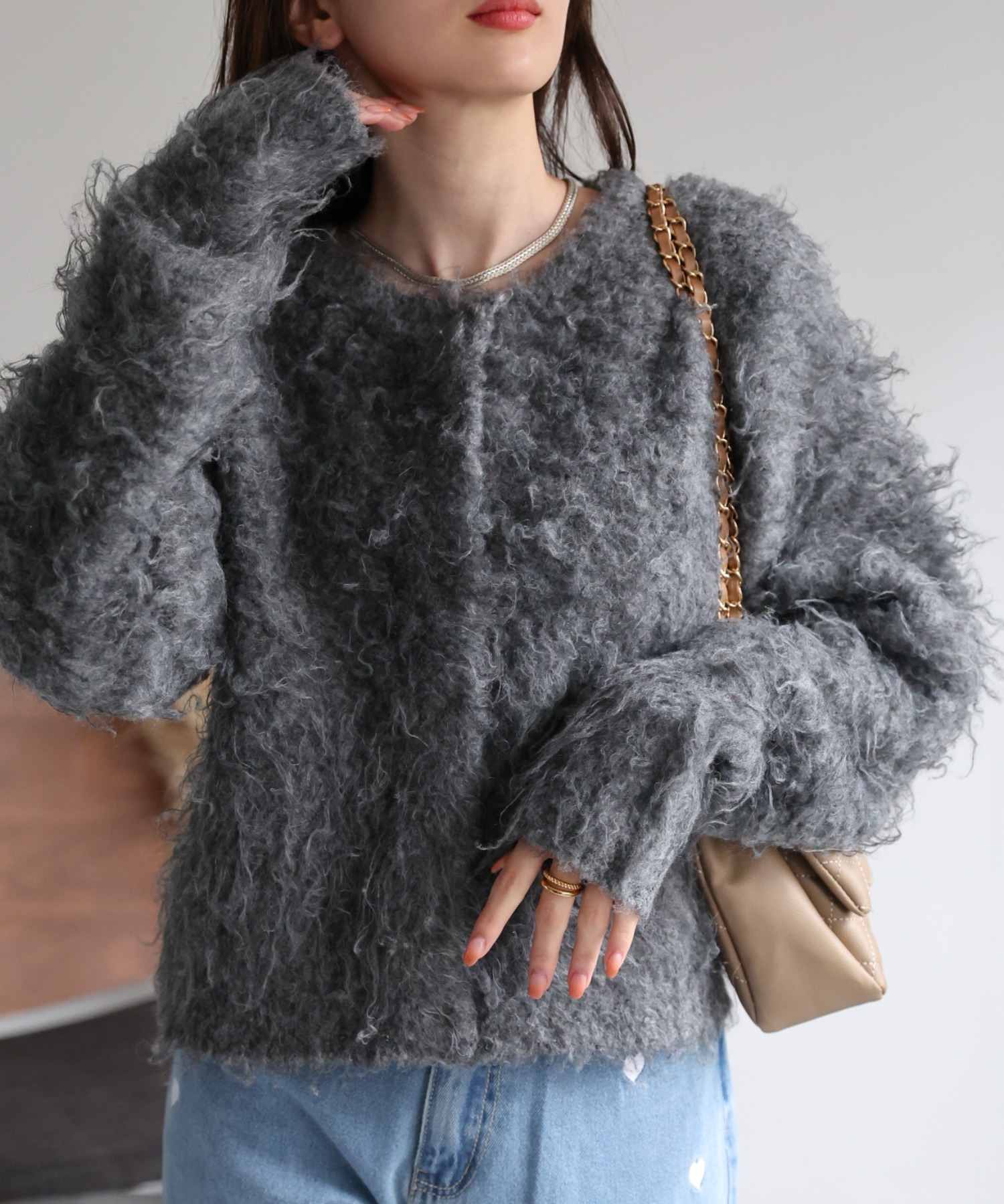 model：162cm 着用サイズ：F