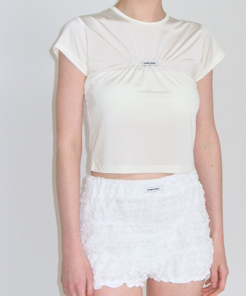 crank lace shirring blouse クランク crank lace shirring blouse クランク - メルカリ