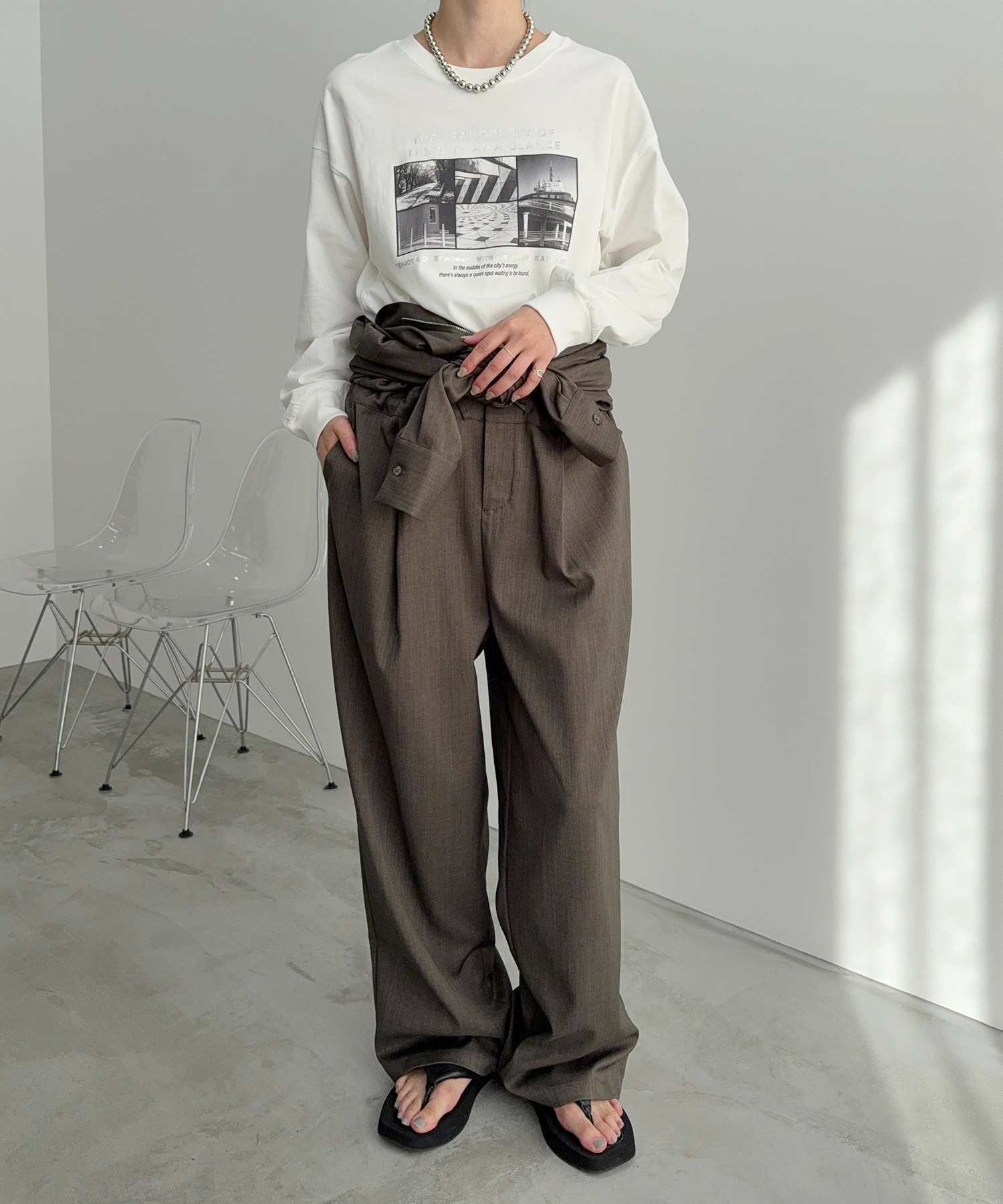 model：H166　着用サイズ：F