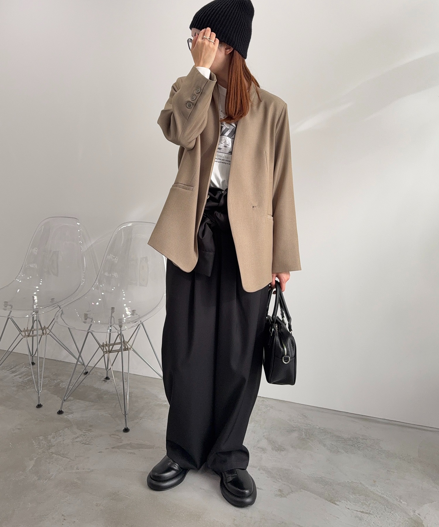 model：H166　着用サイズ：F