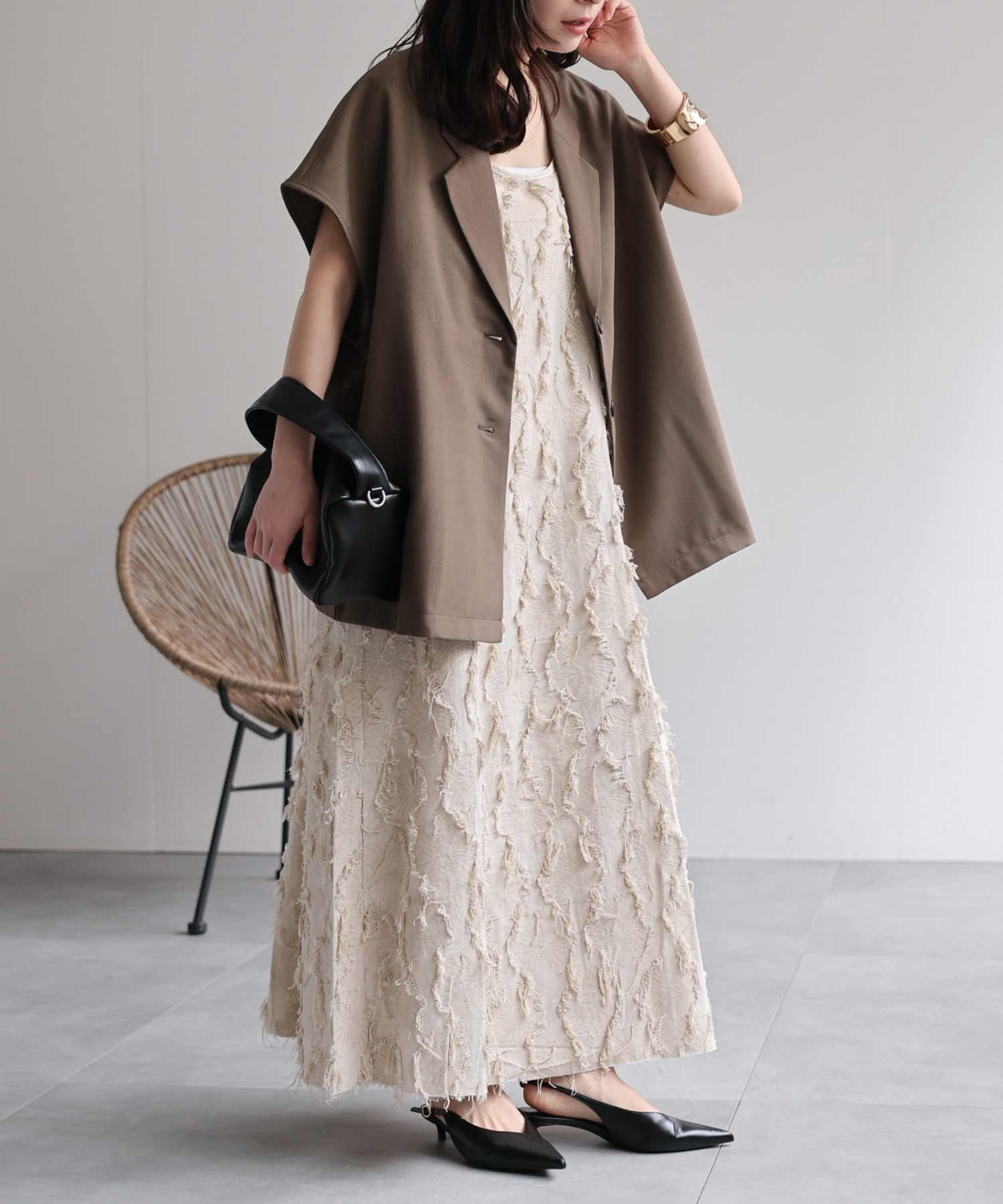 model：156cm 着用サイズ：FREE