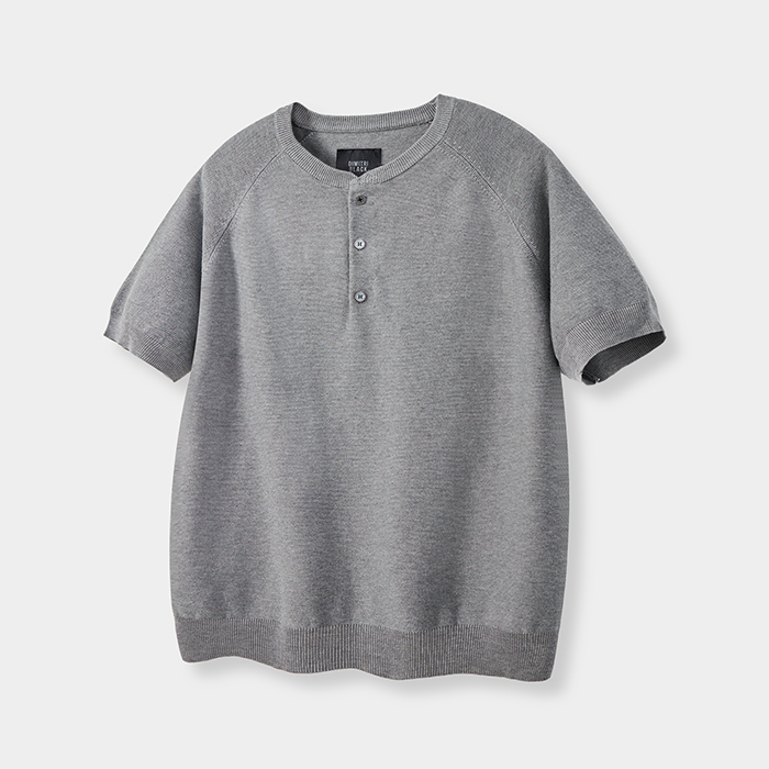 10-летний юбилей: коллекция футболок Minna no Samouru Waffle Knit, 4 цвета, Henley Neck