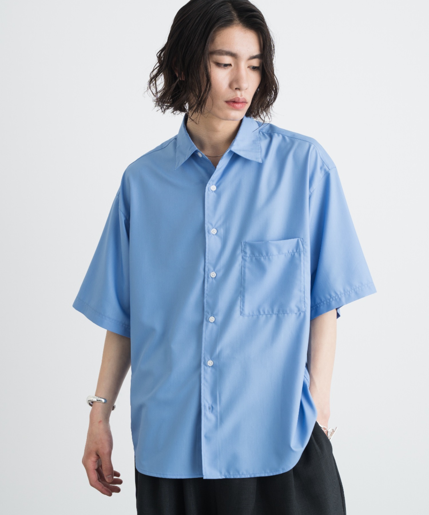 Wide silhouette HS shirt / рубашка свободного кроя HS