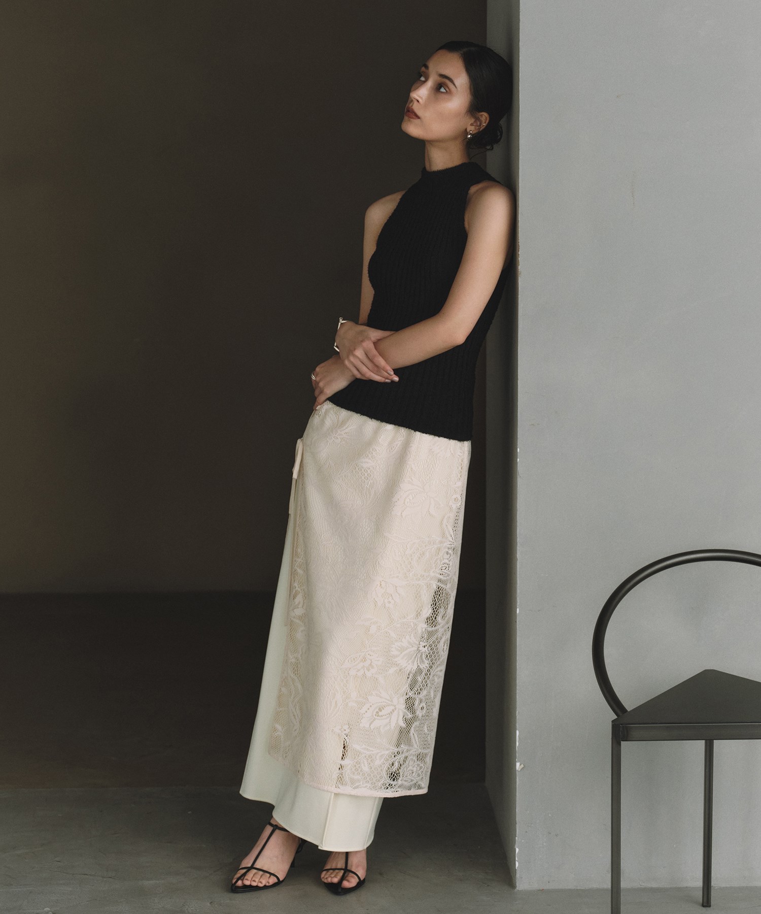 garden トップ lace wrap skirt garden lace wrap skirt/CODEA CODE A
