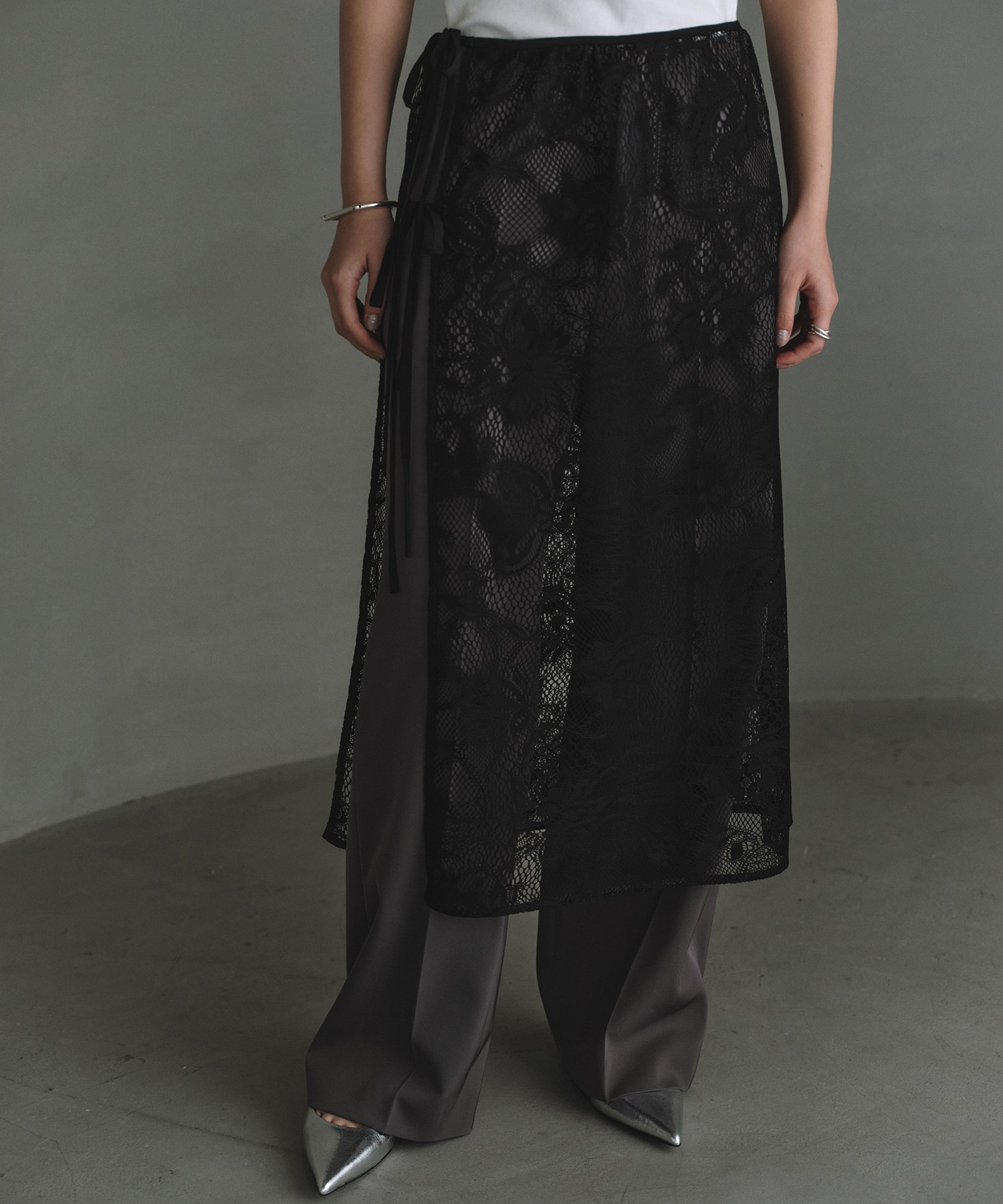 garden トップ lace wrap skirt garden lace wrap skirt/CODEA CODE A