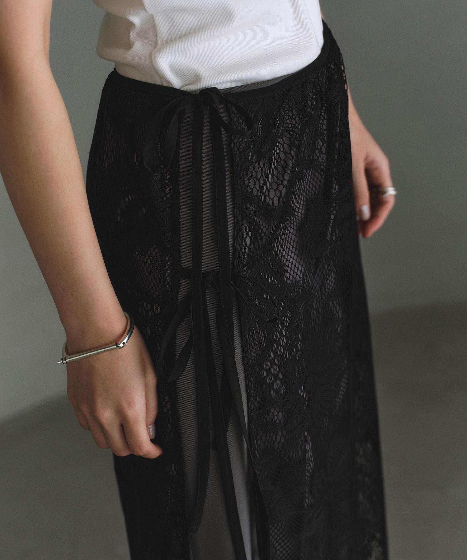 garden トップ lace wrap skirt garden lace wrap skirt/CODEA CODE A