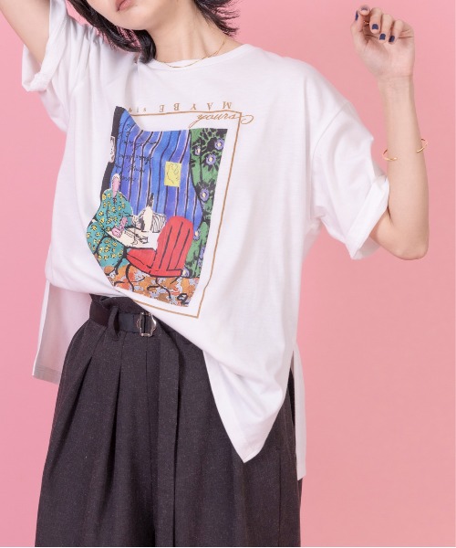 アートプリント スリットTシャツ Eimee Law│Eimee Law