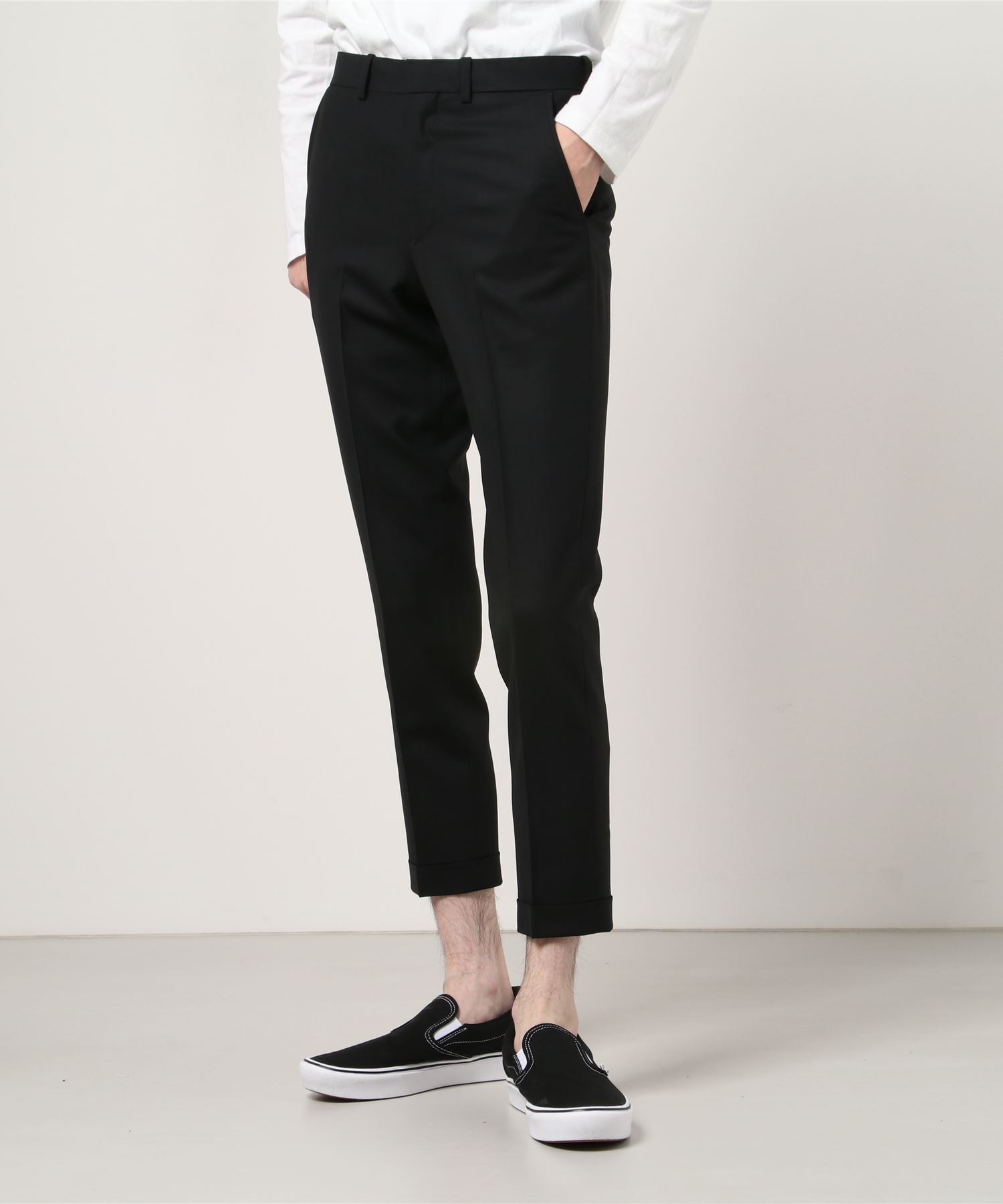 N.HOOLYWOOD SLIM TAPERED SLACKS black