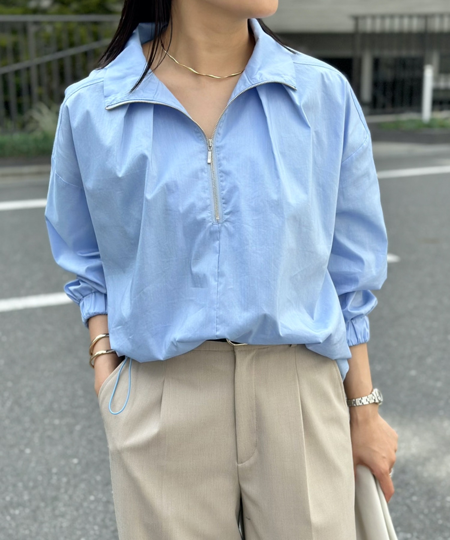 トップス EMMA ハーフジップドロストヘムシャツ Emma Taylor│STYLEDOOR スタイルドア