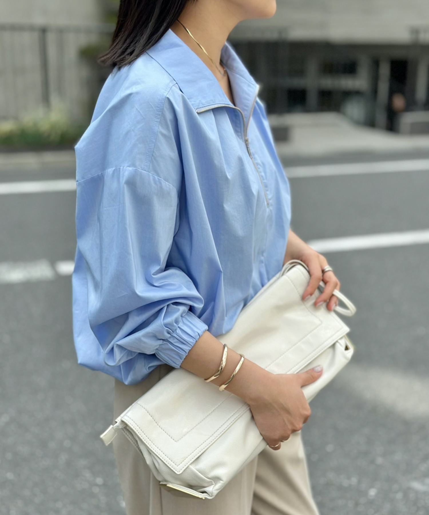 ハンドメイドはた ハーフジップドロストヘムシャツ Emma Taylor│STYLEDOOR スタイルドア