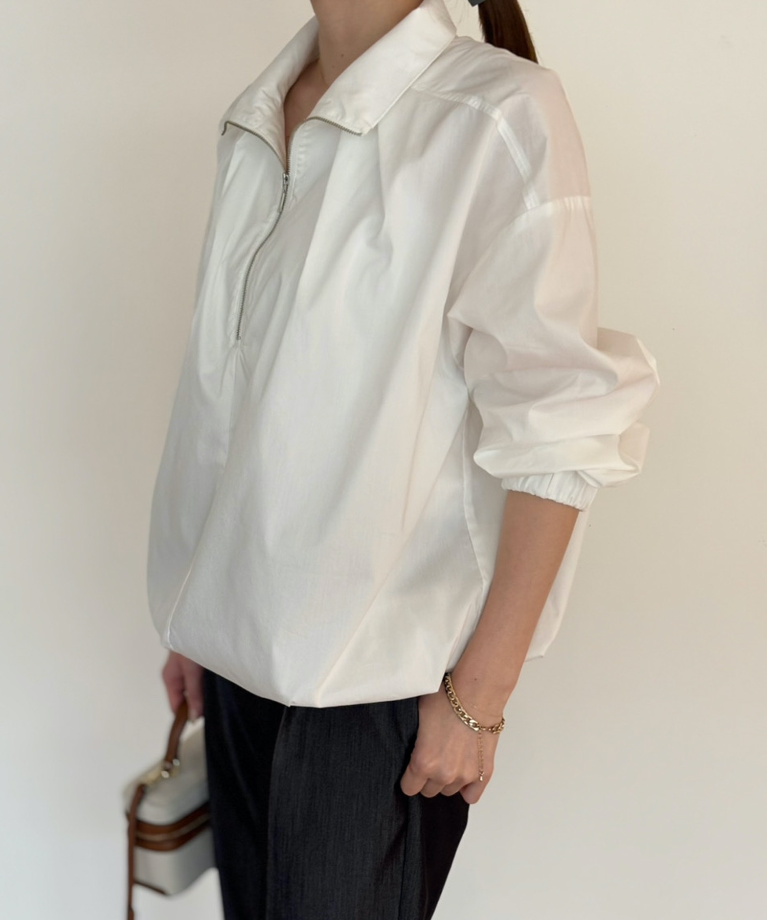 ハーフジップドロストヘムシャツ Emma Taylor│STYLEDOOR スタイルドア