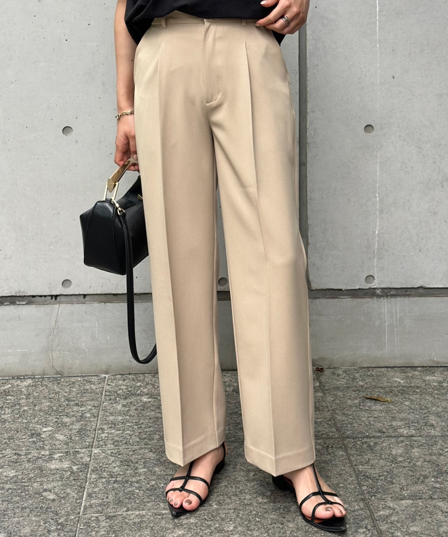 リネンライクタックワイドパンツ Emma Taylor│STYLEDOOR スタイルドア
