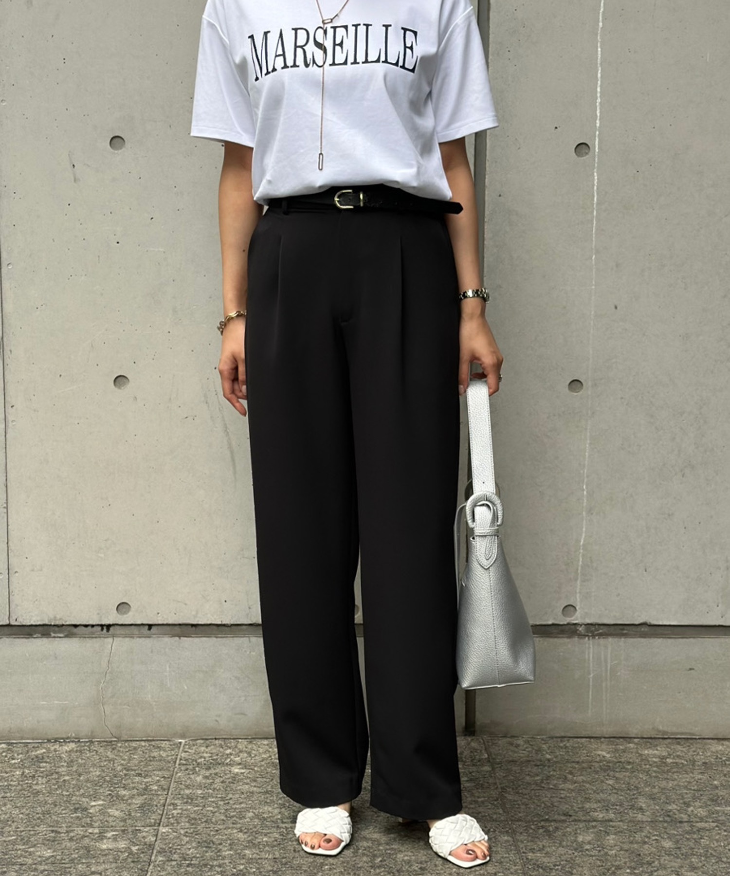 リネンライクタックワイドパンツ Emma Taylor│STYLEDOOR スタイルドア