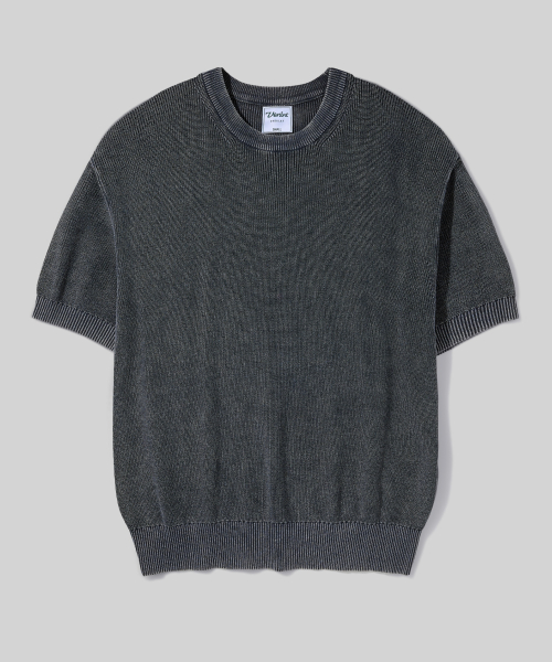 Piggment Washing Ground Round Neck Knit [чекер]