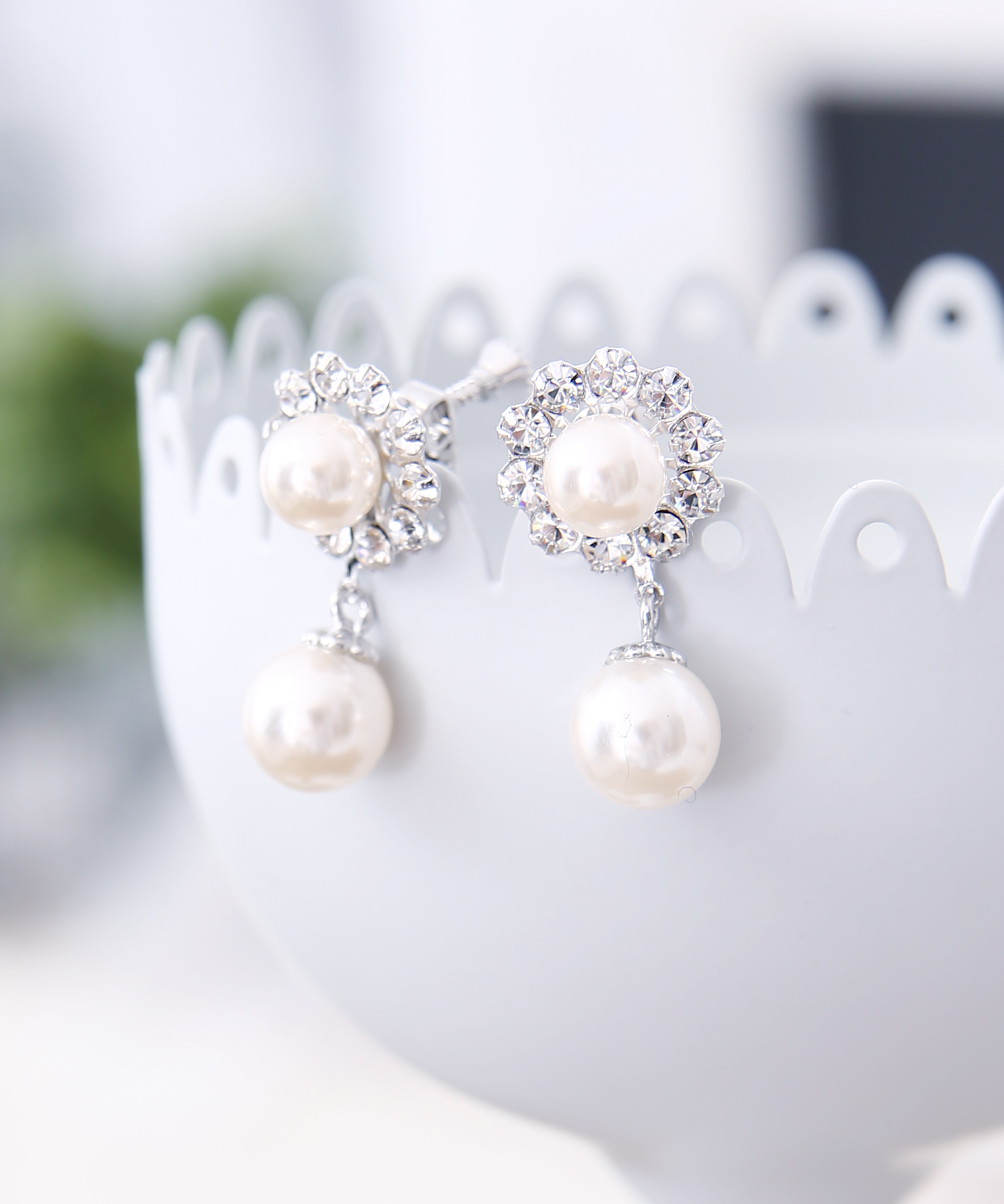 パールビジューブレスレットエレガントパーティーイヤリング 結婚式ドレス 二次会 成人式 同窓会 お呼ばれ対応 Csleepcenter