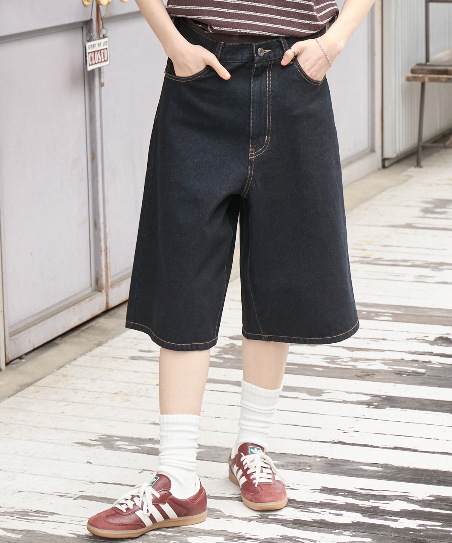 ヴィンテージ加工 ジョーツ デニムショートパンツ MONO-MART│MONO ヴィンテージ加工 ジョーツ デニムショートパンツ MONO-MART│MONO