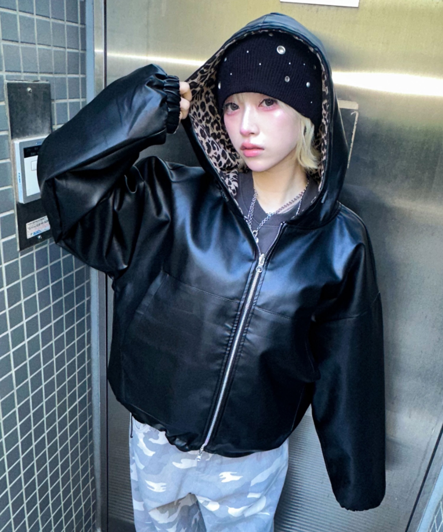 A'GEM/9 × .kom 『A'gem/エージェム』総柄 リバーシブルジャケット A