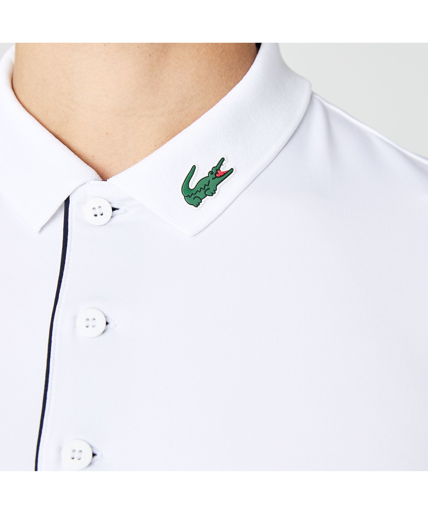 リブニットカラークロックゴルフポロシャツ